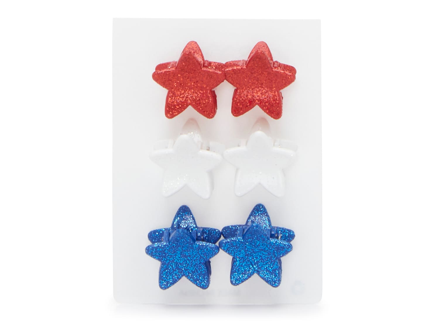 Mini Star Hair Clips - 6 Pack