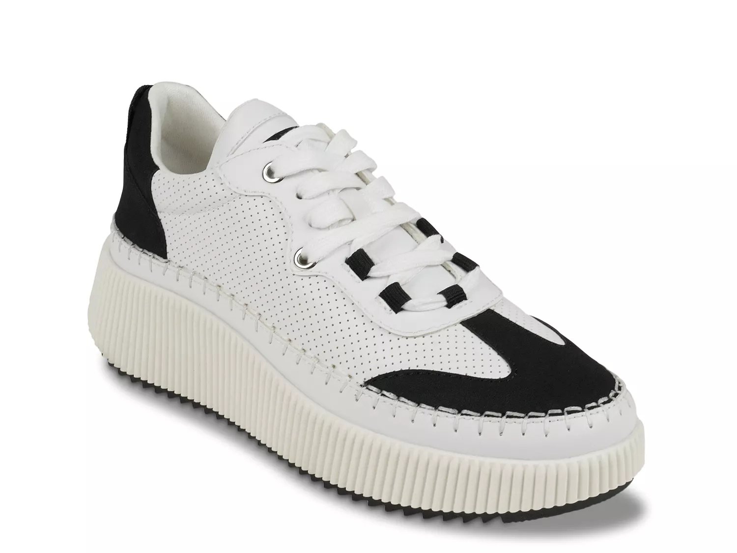 GC Shoes Madrid Sneaker | Women's | White/Black | Size 6 | Sneakers | Wedge