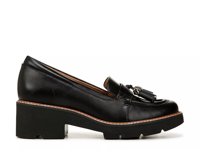 【NONCODE】Milan platform loafers Mens Loafers Leather Non Slip Platform Chunky Slip-On Penny