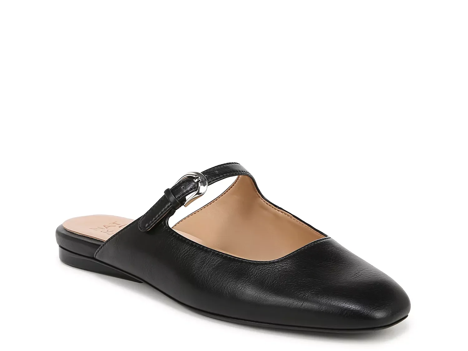 Naturalizer Wide Width Apple Mule | Women's | Black | Size 6.5 | Flats