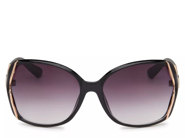 Jessica Simpson Oversized Gold Trim Sunglasses Free Shipping DSW