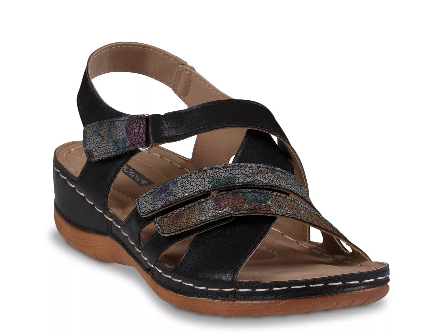Good Choice Dalary Wedge Sandal | Women's | Black | Size 7.5 | Sandals