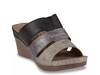 Delores Wedge Sandal Black/Pewter/Silver view