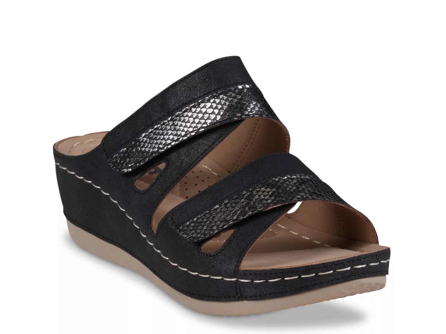 Good Choice Havana Wedge Sandal | Women's | Black | Size 7 | Sandals