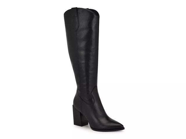 Nine west boots leather sales