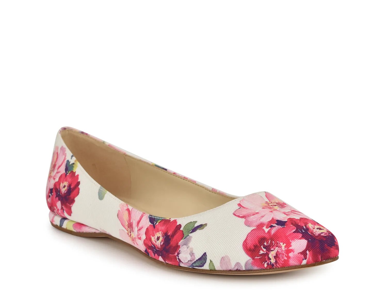 Off White/Pink Floral Print