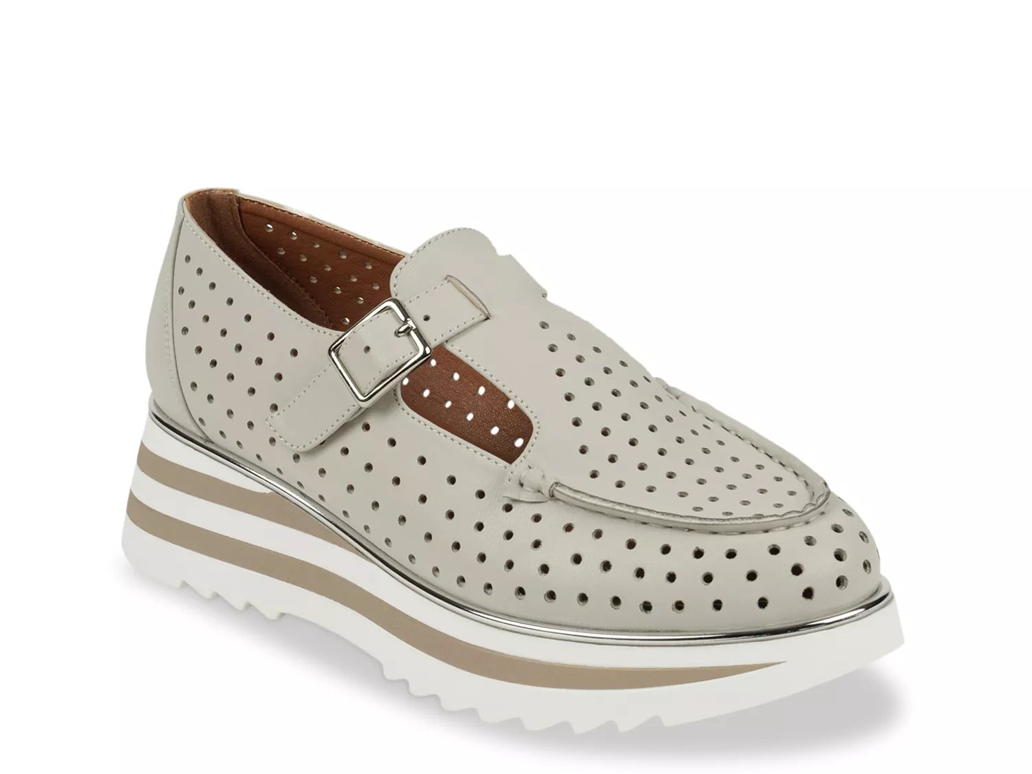 Good Choice Karmine Wedge Loafer | Women's | Ice White | Size 7.5 | Loafers | Mary Jane | Platform | Wedge