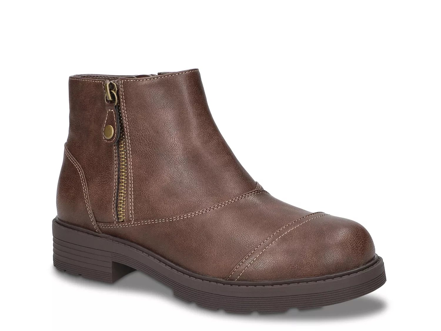 Easy Works by Easy Street Wide Width Aliah Bootie | Women's | Dark Brown | Size 8.5 | Boots