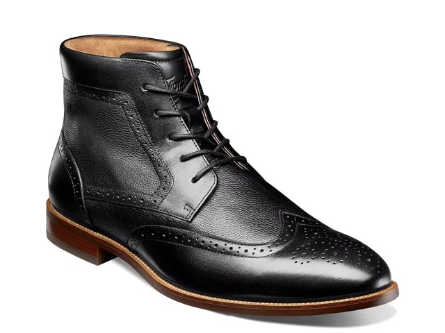 (取寄) フローシャイム メンズ ルッチ ウィングチップ レース ブーツ Florsheim men Rucci Wingtip Lace Boot Black Florsheim Rucci Wingtip Boot - Free Shipping | DSW