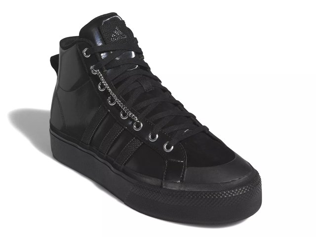 Adidas platform sneakers black clearance