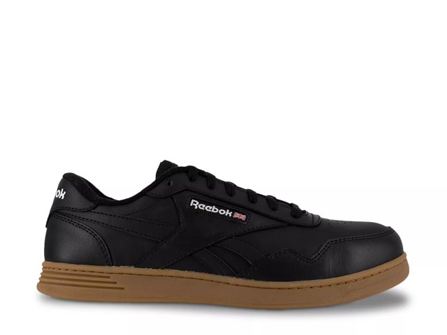 Reebok Men s Club Memt Composite Toe Work Sneaker Black and Gum 16