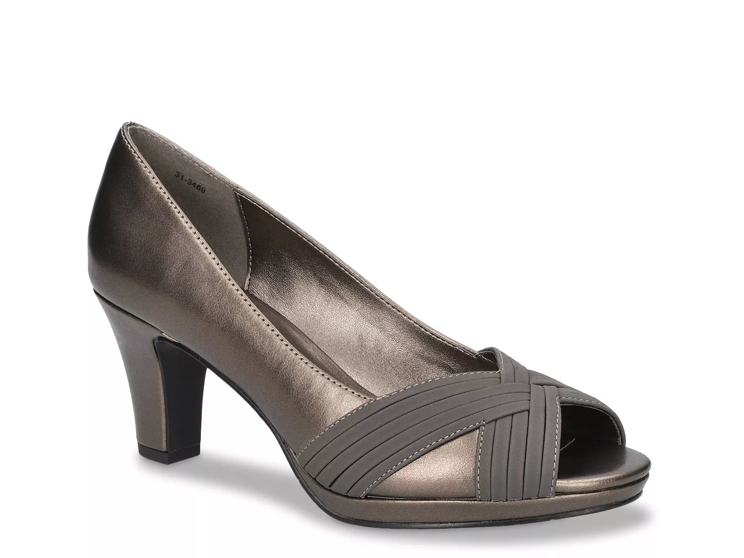 Easy Street Lavish Platform Pump | Women's | Pewter | Size 8 | Pumps