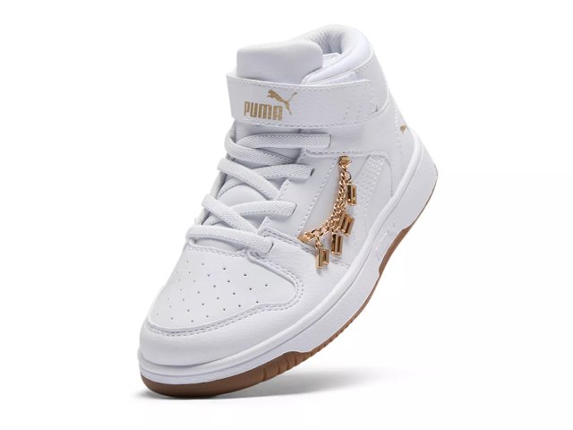 Puma Kids Rebound Layup Mid Hook and Loop Sneaker
