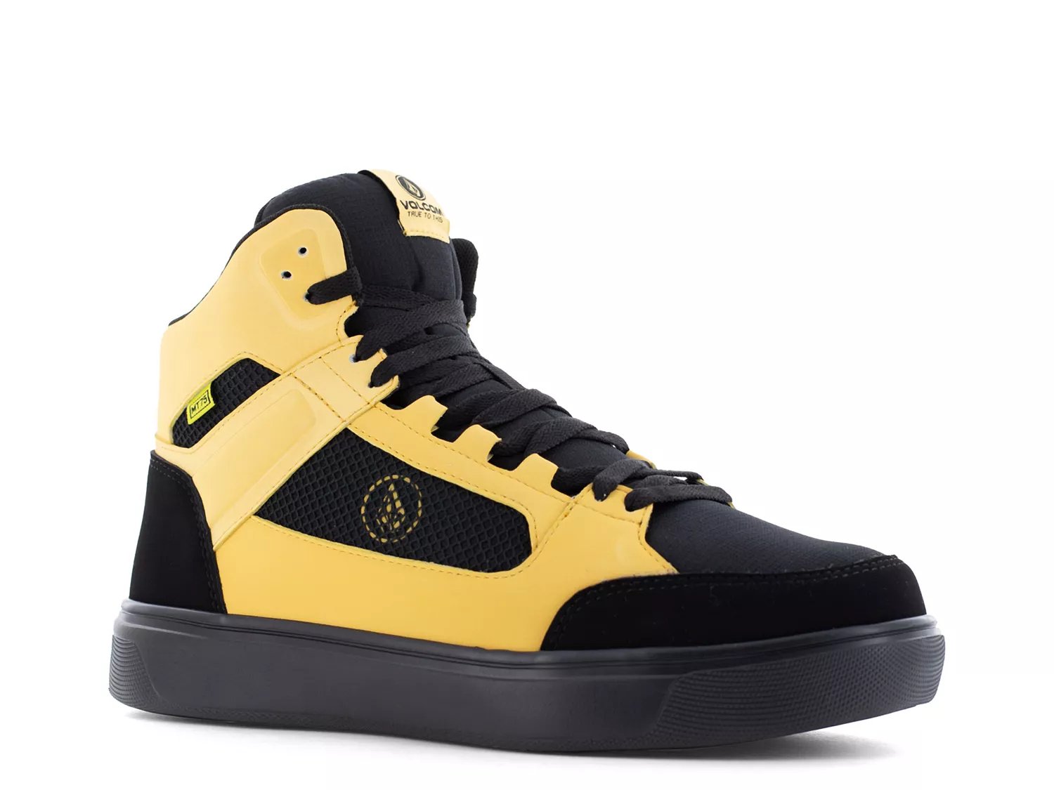 Volcom Wide Width Evolve Composite Toe Work HighTop Sneaker | Men's | Black/Yellow | Size 11 | Sneakers