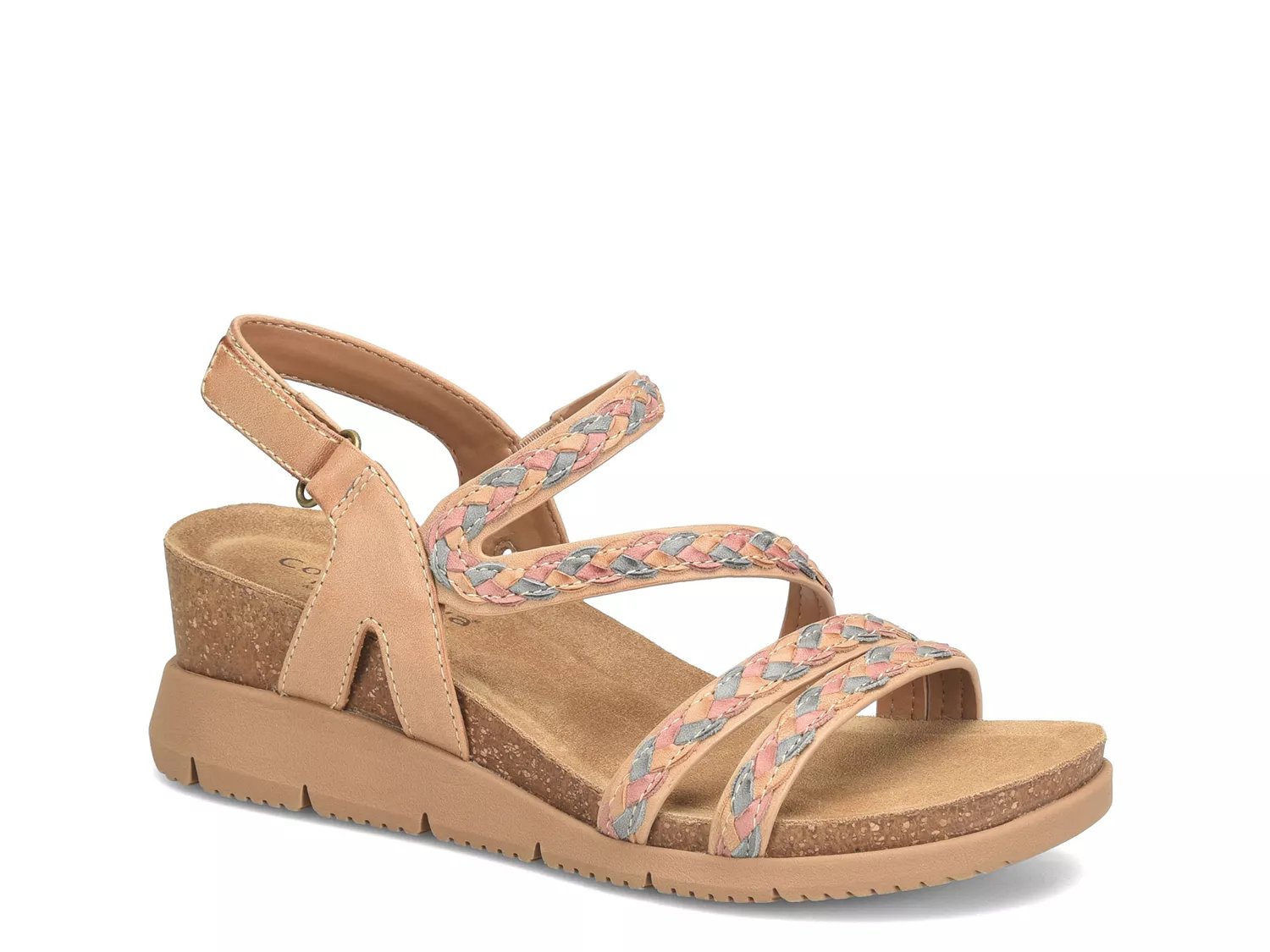 Comfortiva Silvia Wedge Sandal | Women's | Caramel/Multicolor | Size 9 | Sandals