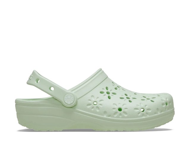 Crocs Floral Cut Out Clog - Women's