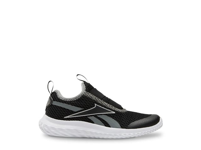 Reebok Rush Runner Slip On Kids 03.0 Black Grey 3 White WSS