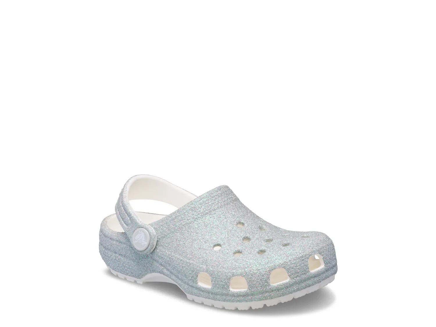 Женские босоножки Crocs Classic с переливающимися блестками-сабо