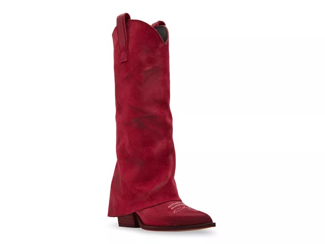 Steve madden red suede boots shop
