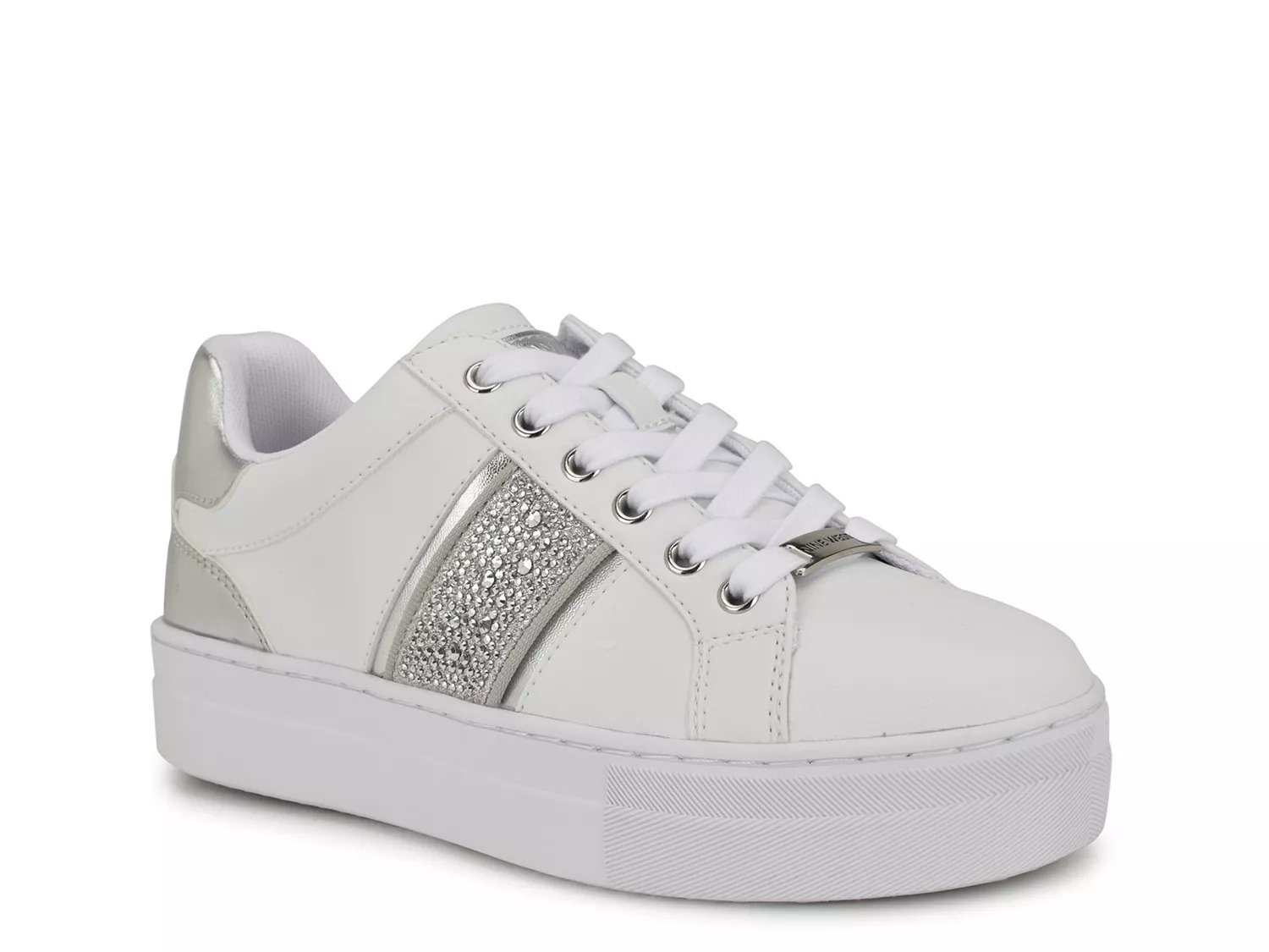 Nine West Gator Platform Sneaker | Women's | White | Size 6 | Sneakers