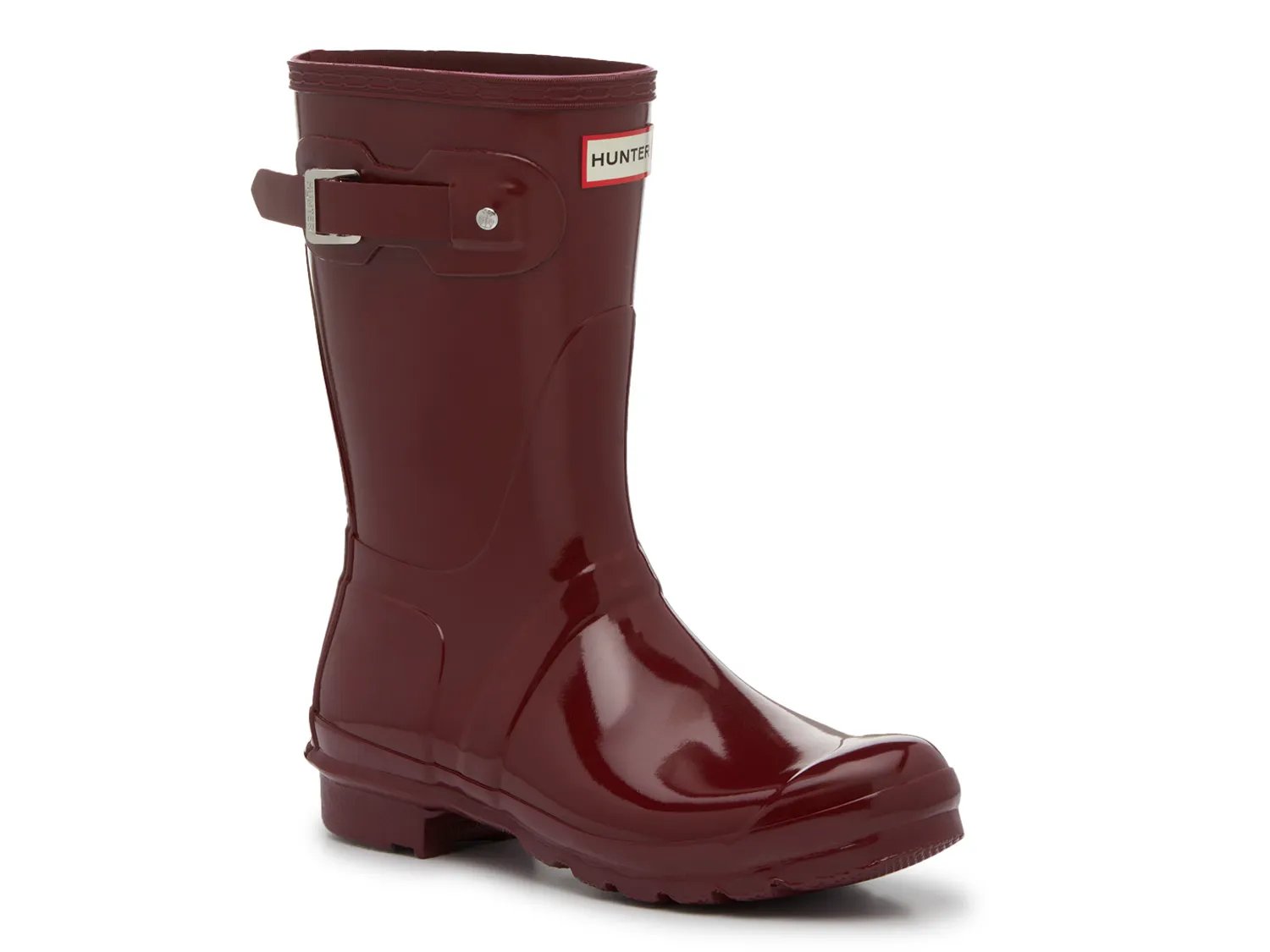 Red hunter boots short deals