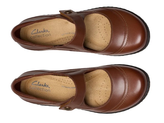 Clarks leather mary janes store