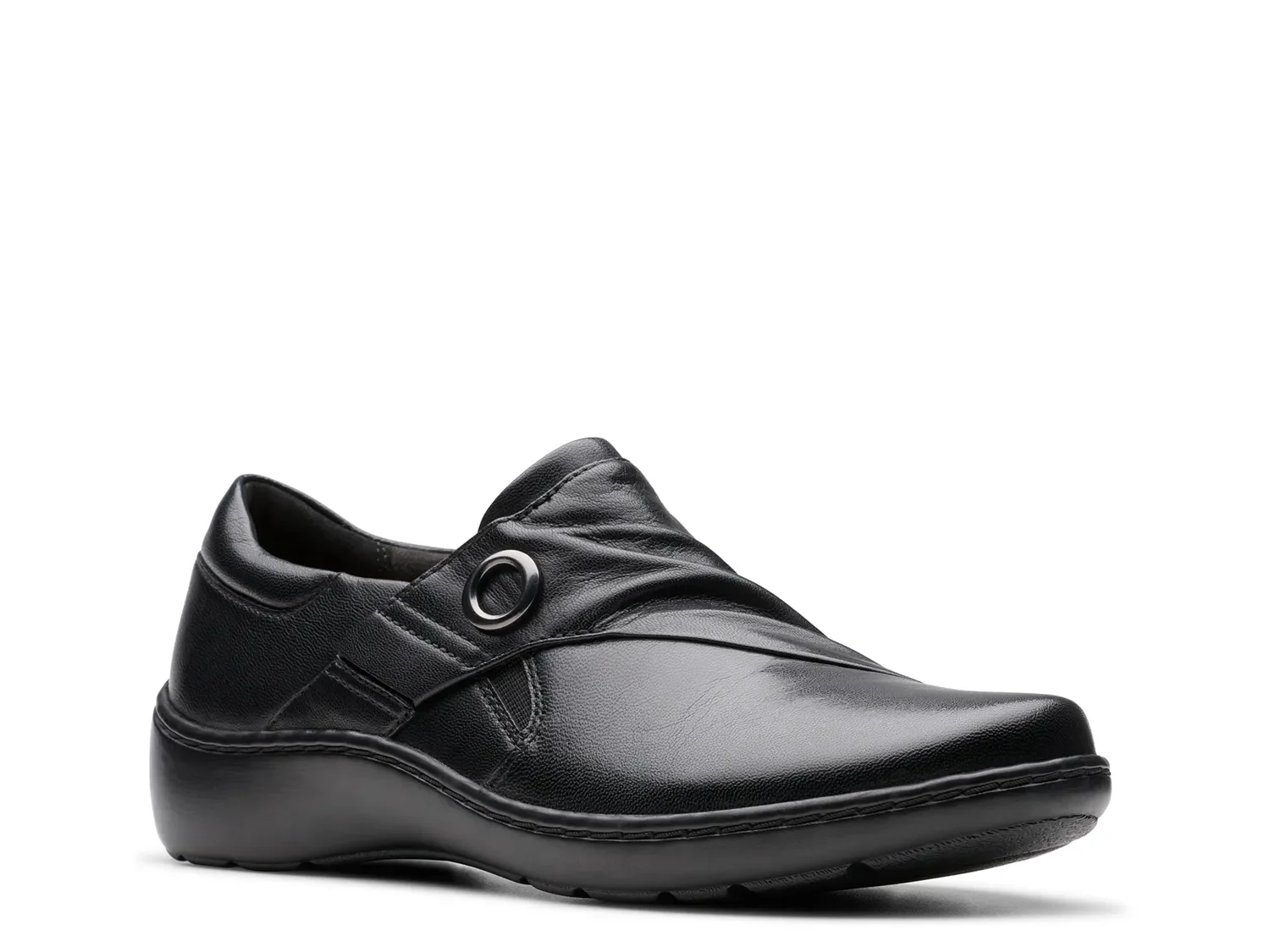 Clarks Wide Width Cora Aubrie SlipOn | Women's | Black | Size 9.5 | Slip-Ons