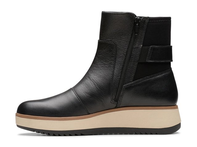 Clarks Womens Boots Zylah Rose Leather 9 Black