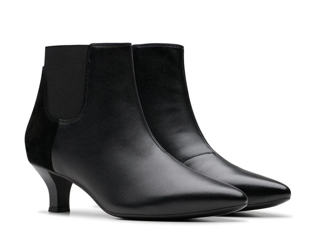 Clarks Kepley Erin Women s Leather Dress Boots Size 9 Black