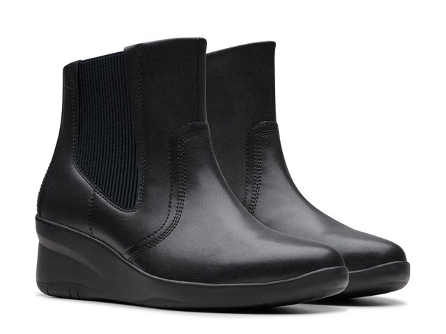 Clarks Womens Boots Suttyn Rae Leather 5 Black