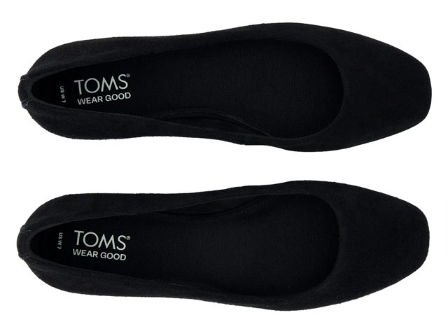 Toms black flats on sale