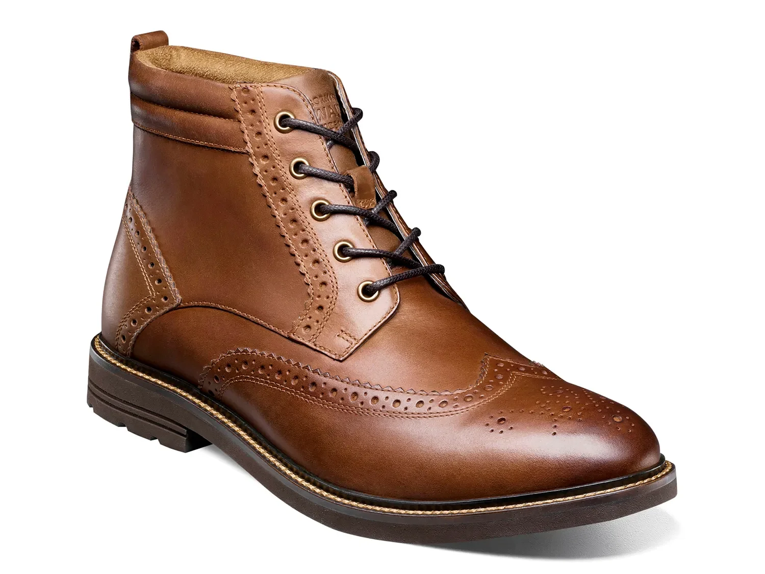 Nunn Bush Wide Width Odell II Wingtip Boot | Men's | Tan | Size 8 | Boots | Wingtip