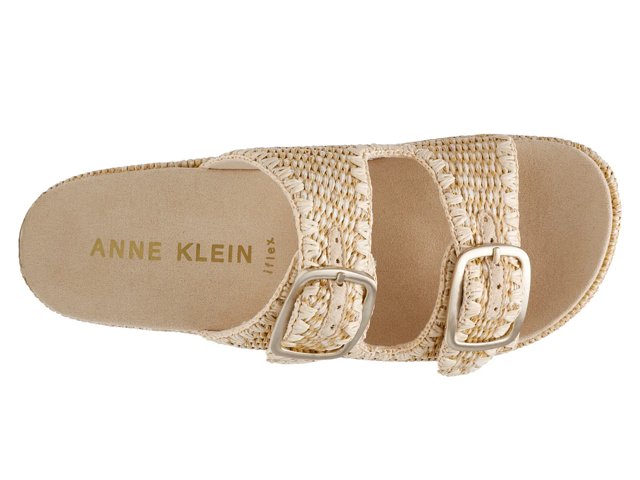 Anne Klein Women s Vineyard Raffia Platform Wedge Sandals Natural Raffia