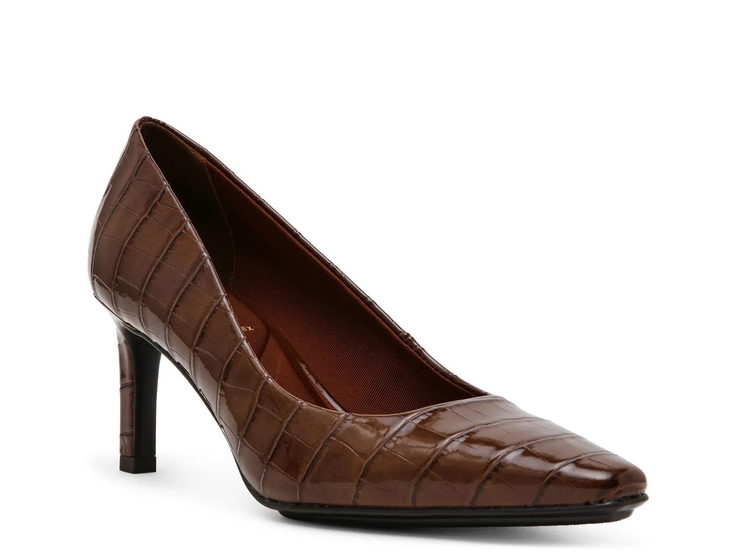 Anne Klein Rosalia Pump | Women's | Brown Croc Print Synthetic | Size 6.5 | Pumps