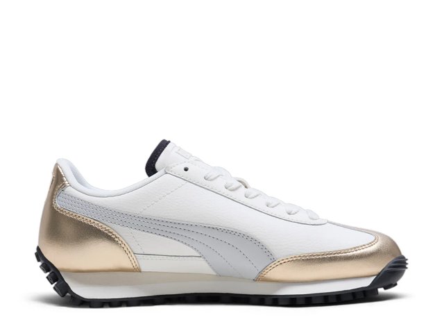 Puma gold and white sneakers sales