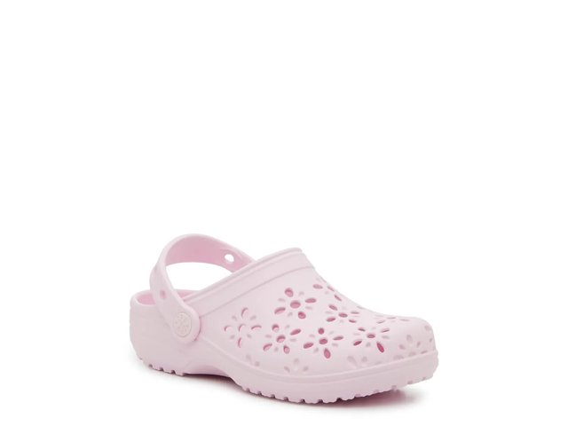 Crocs Classic Floral Cutout Clog - Kids' - Free Shipping | DSW