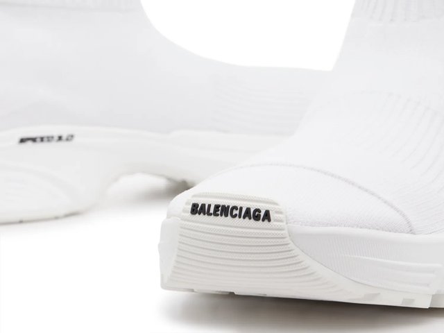 Balenciaga sock shoes all white shop