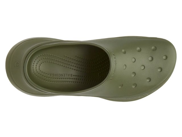 【BALENCIAGA X Crocs】Platform Clog Sandals Khaki Balenciaga x Crocs Platform Mule - Men's - Free Shipping | DSW