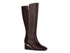 Morgan Wide Calf Wedge Boot Brown view