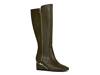 Morgan Wide Calf Wedge Boot Dark Green view