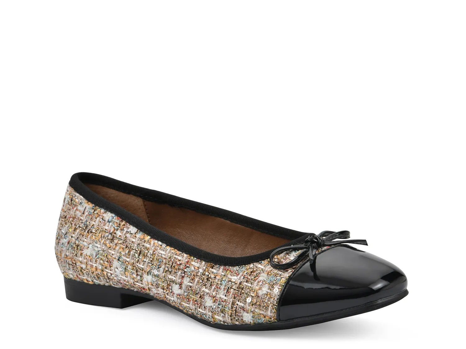 White Mountain Bocci Ballet Flat | Women's | Beige Plaid | Size 9 | Flats