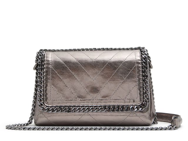 Aldo Kayley Metallic Chain Shoulder Bag Pewter