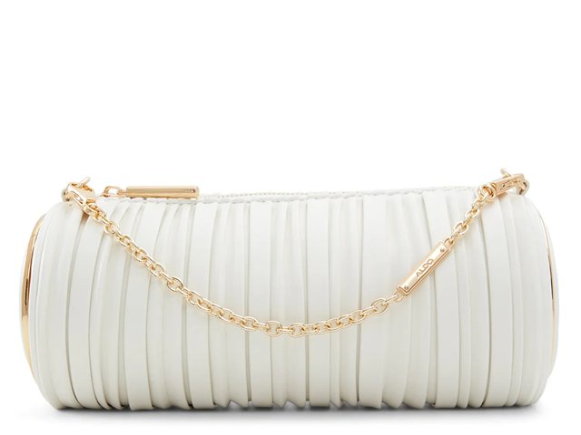 Aldo Adara Faux Leather Barrel Crossbody Bag White