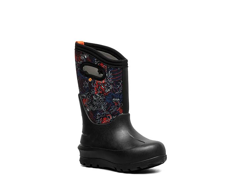 Kids black rubber boots hotsell