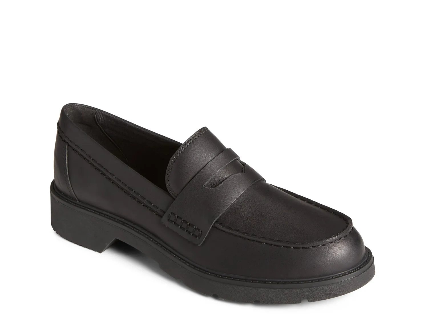 Sperry black penny loafers clearance