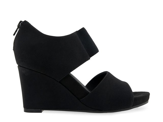 Aerosoles black wedge sandals 2025