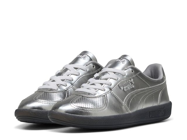emmi × Puma wmns Palermo Premium Silver Puma Palermo Sneaker - Women's - Free Shipping | DSW
