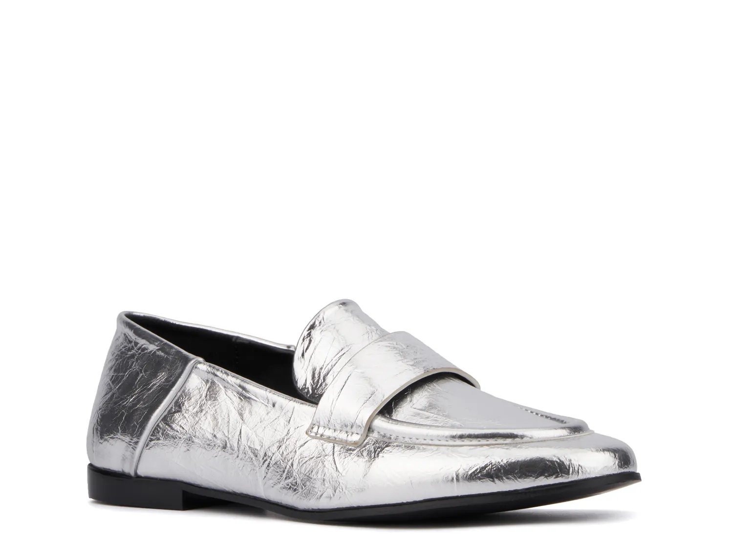 TORGEIS Carleigh Loafer | Women's | Silver Metallic | Size 8 | Flats | Loafers