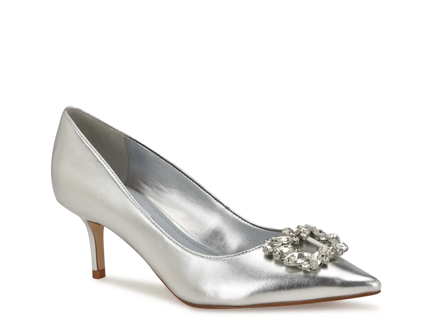 Nine West Navolon Pump | Women's | Silver Metallic | Size 8 | Pumps