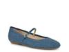 Classik Ballet Flat Blue Denim view